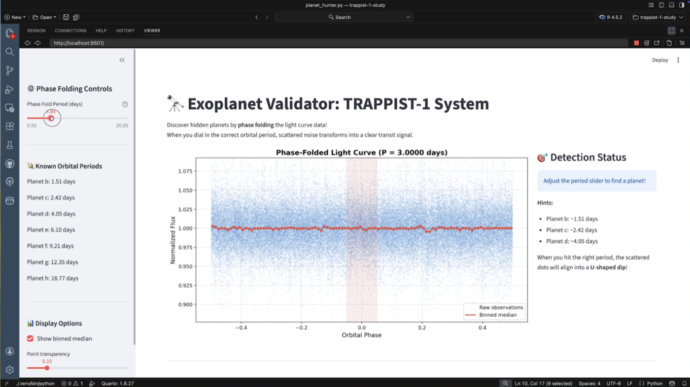 Building and previewing a data app in Positron